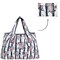 Large Foldable Tote Nylon Reusable Grocery Bags, Rose & Stripes